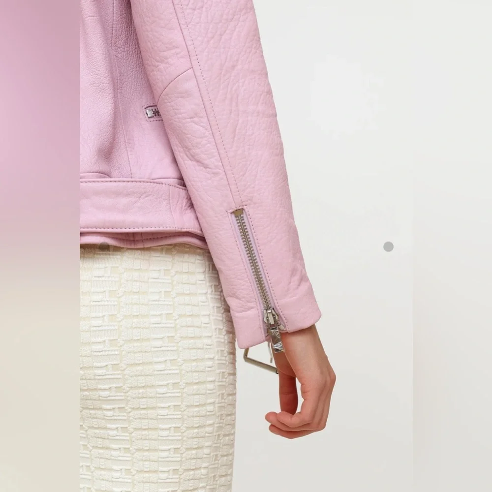 Elizabeth and James pink leather jacket - Picture 6 of 6